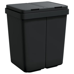vidaXL Duo Recycling Bin Anthracite 2x25 L