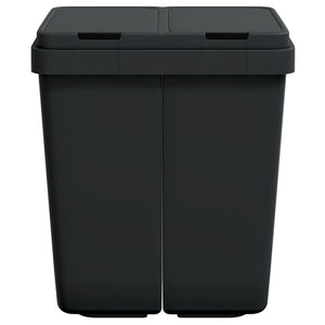 vidaXL Duo Recycling Bin Anthracite 2x25 L