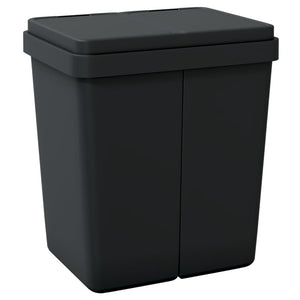 vidaXL Duo Recycling Bin Anthracite 2x25 L