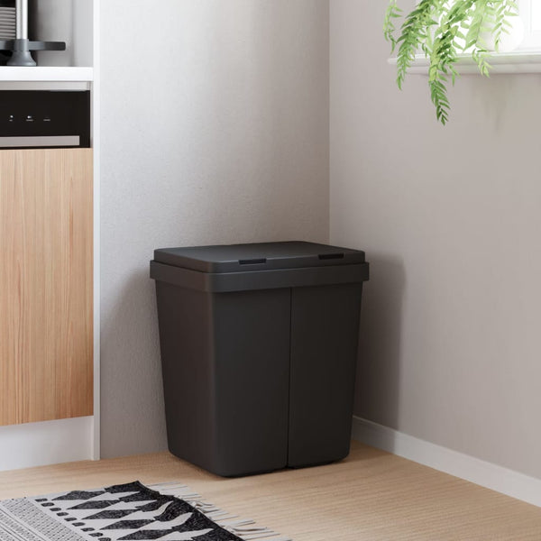 vidaXL Duo Recycling Bin Anthracite 2x25 L