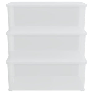 vidaXL Storage Boxes 3 pcs. Plastic 10 L Stackable