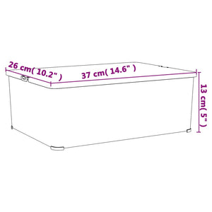 vidaXL Storage Boxes 3 pcs. Plastic 10 L Stackable