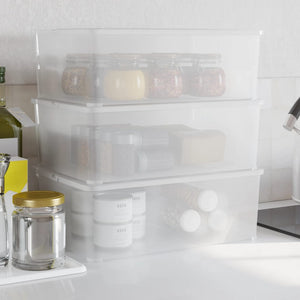 vidaXL Storage Boxes 3 pcs. Plastic 10 L Stackable