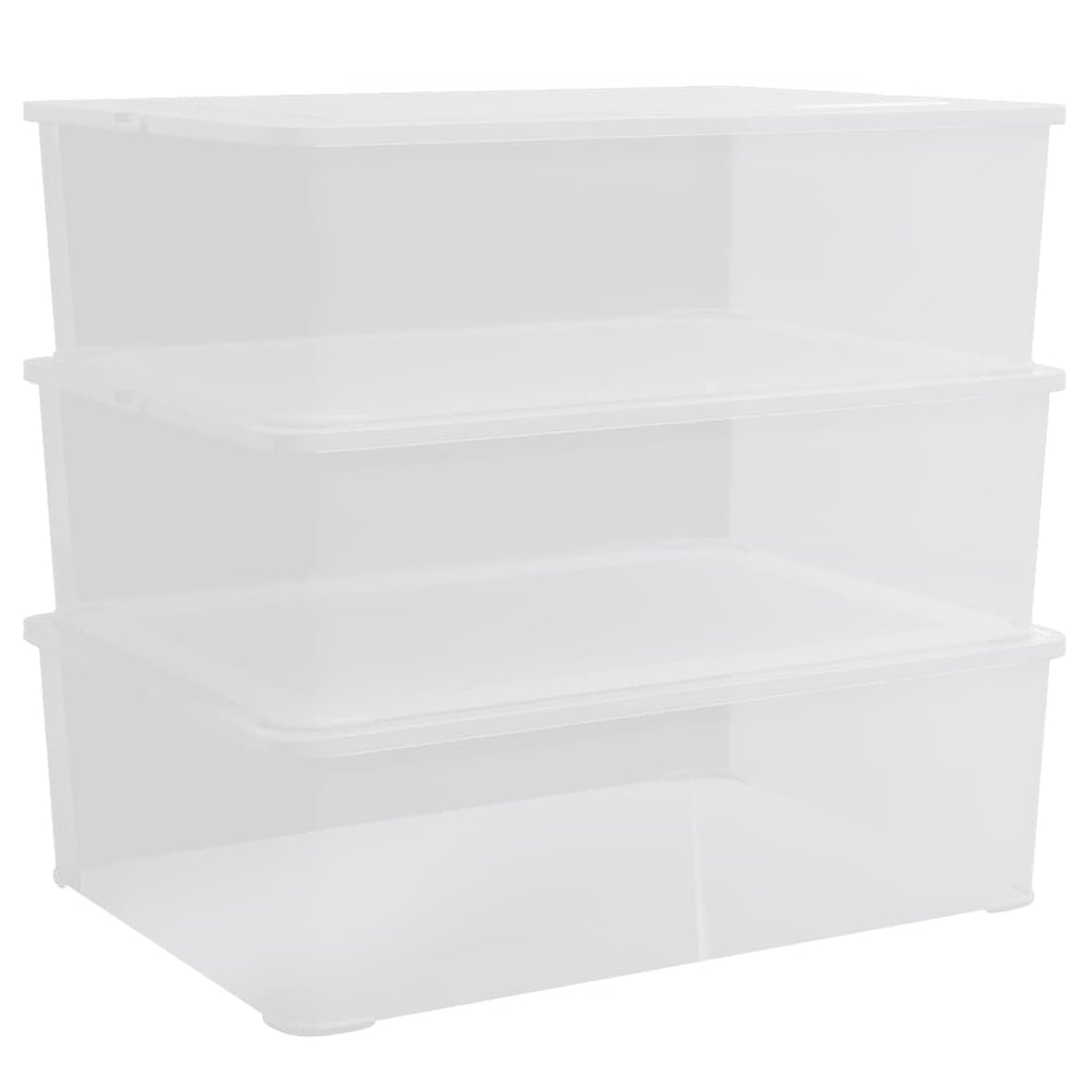vidaXL Storage Boxes Plastic 3 pcs. 25 L Stackable