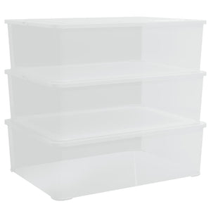 vidaXL Storage Boxes Plastic 3 pcs. 25 L Stackable