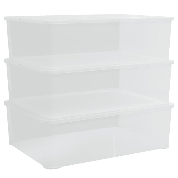 vidaXL Storage Boxes Plastic 3 pcs. 25 L Stackable