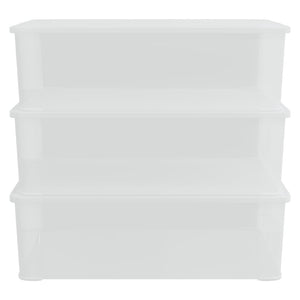 vidaXL Storage Boxes Plastic 3 pcs. 25 L Stackable