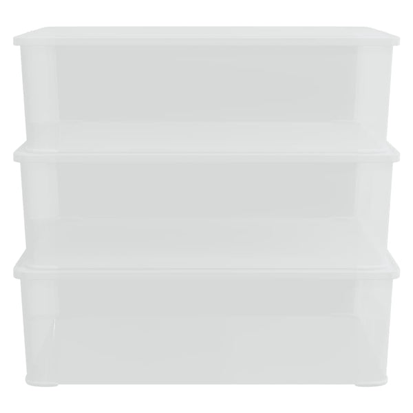 vidaXL Storage Boxes Plastic 3 pcs. 25 L Stackable