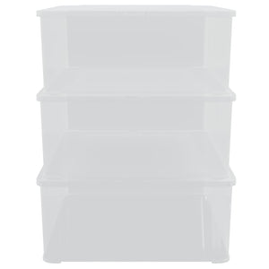 vidaXL Storage Boxes Plastic 3 pcs. 25 L Stackable