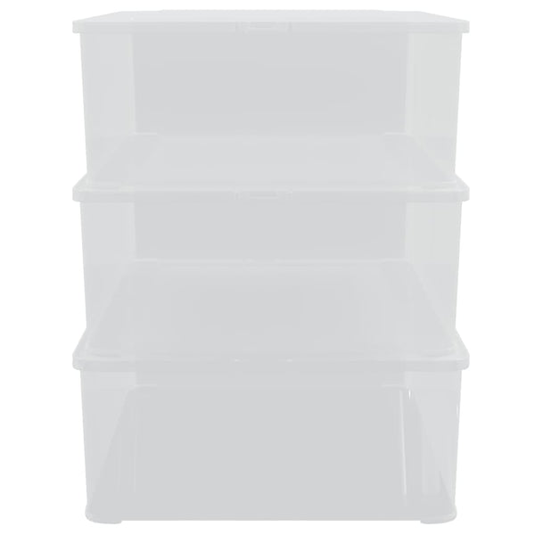 vidaXL Storage Boxes Plastic 3 pcs. 25 L Stackable