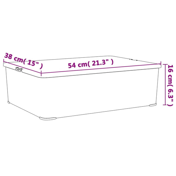 vidaXL Storage Boxes Plastic 3 pcs. 25 L Stackable