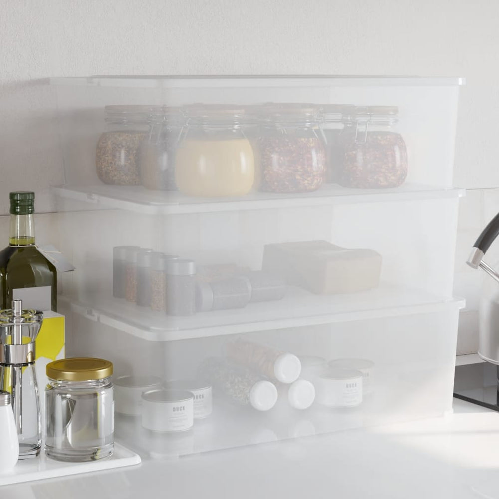 vidaXL Storage Boxes Plastic 3 pcs. 25 L Stackable