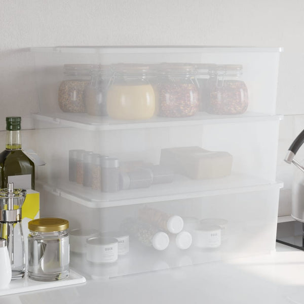 vidaXL Storage Boxes Plastic 3 pcs. 25 L Stackable
