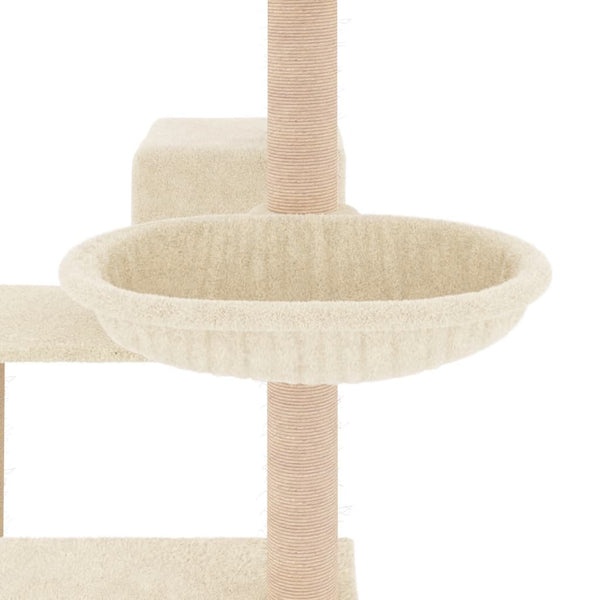 vidaXL Cat Tree with Sisal Scratching Posts Cream 82.5 cm