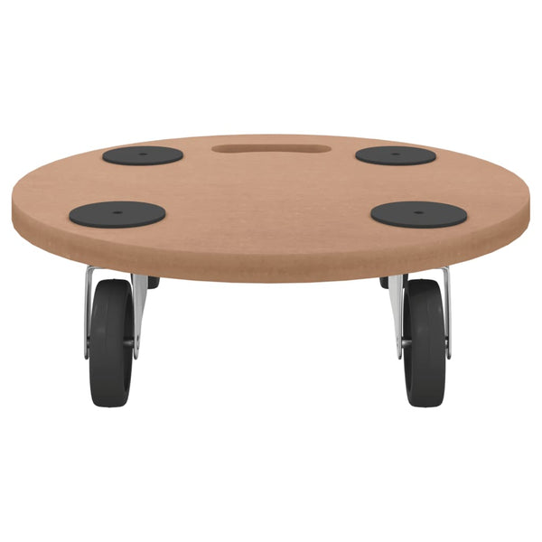 vidaXL Dolly Trays 6 pcs. Round Engineered Wood
