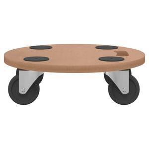 vidaXL Dolly Trays 6 pcs. Round Engineered Wood