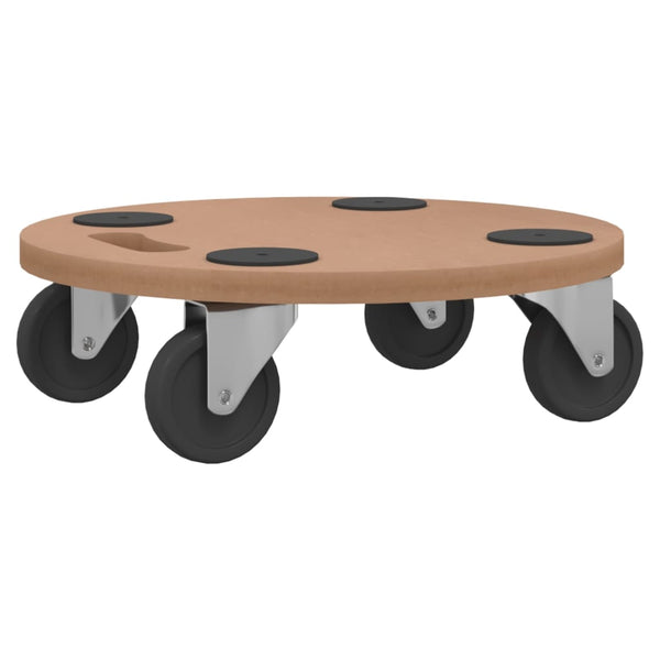 vidaXL Dolly Trays 6 pcs. Round Engineered Wood