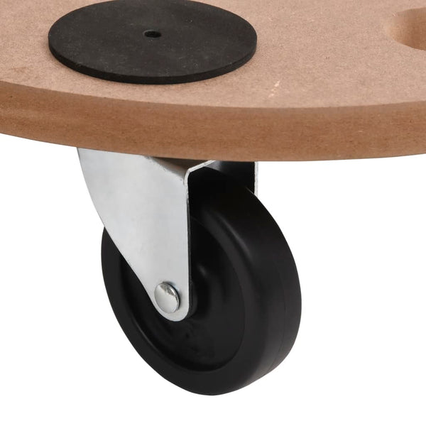 vidaXL Dolly Trays 6 pcs. Round Engineered Wood