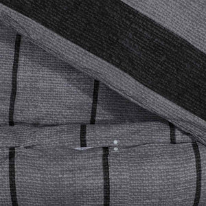 vidaXL Bed Linen Set Dark Grey 200x200 cm Cotton