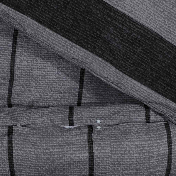 vidaXL Bed Linen Set Dark Grey 200x200 cm Cotton