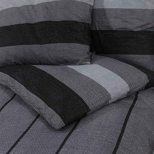 vidaXL Bed Linen Set Dark Grey 200x200 cm Cotton