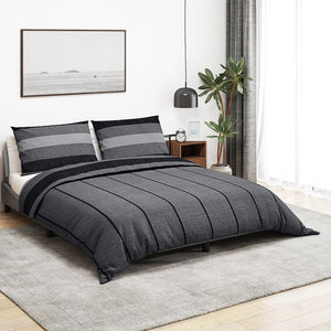 vidaXL Bed Linen Set Dark Grey 200x200 cm Cotton