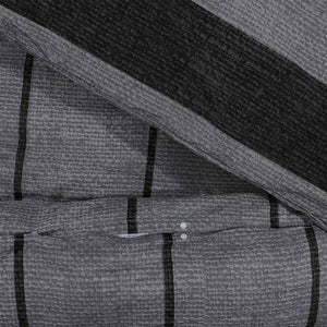 vidaXL Bed Linen Set Dark Grey 200x200 cm Cotton