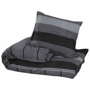 vidaXL Bedding Set Dark Grey 135x200 cm Cotton