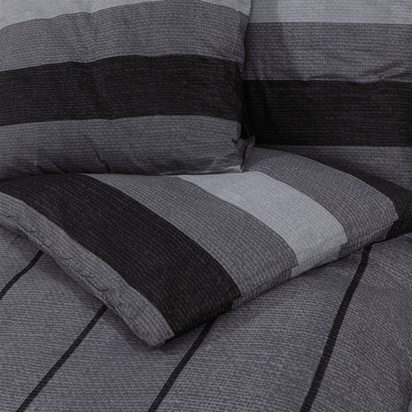 vidaXL Duvet Cover Set Dark Grey 200x220 cm Cotton