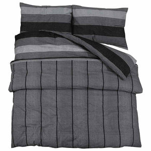 vidaXL Bed Linen Set Dark Grey 200x200 cm Cotton