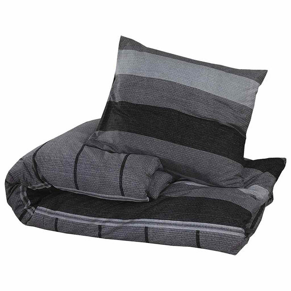 vidaXL Bed Linen Set Dark Grey 200x200 cm Cotton