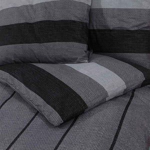 vidaXL Bed Linen Set Dark Grey 200x200 cm Cotton
