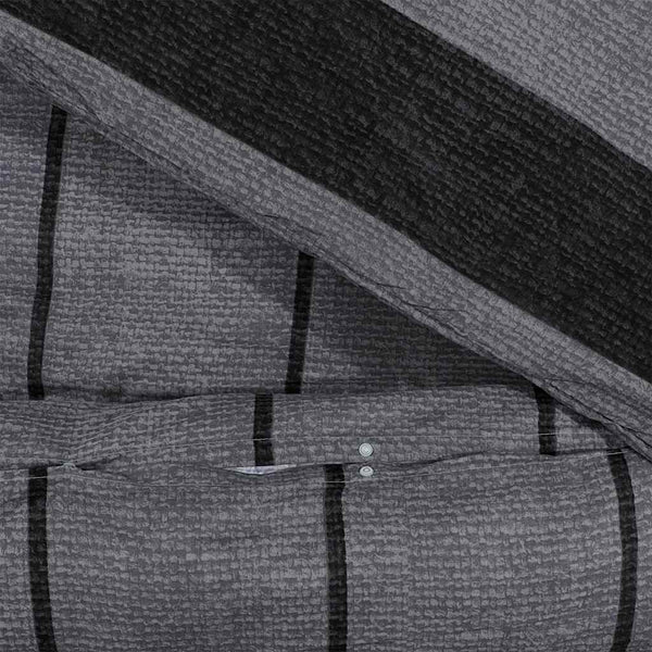 vidaXL Duvet Cover Set Dark Grey 225x220 cm Cotton