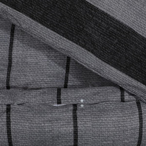 vidaXL Duvet Cover Set Dark Gray 260x220 cm Cotton
