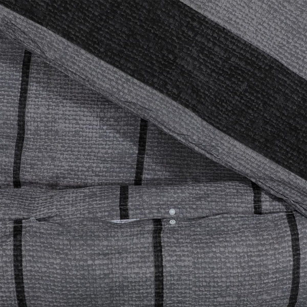 vidaXL Duvet Cover Set Dark Gray 260x220 cm Cotton