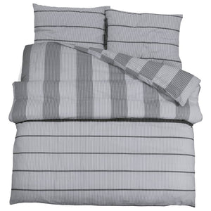 vidaXL Bed Linen Set Grey 240x220 cm Cotton