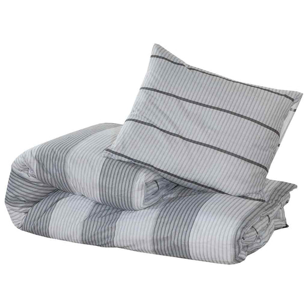 vidaXL Bed Linen Set Grey 240x220 cm Cotton