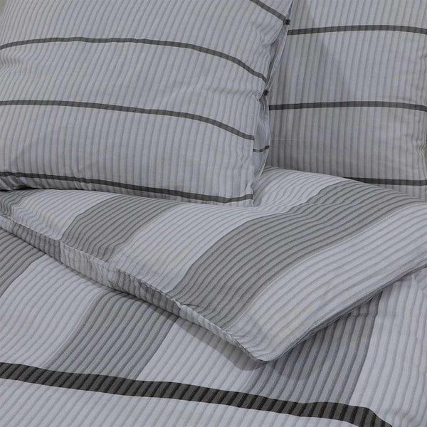 vidaXL Bed Linen Set Grey 240x220 cm Cotton