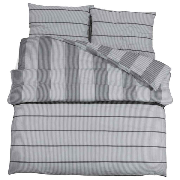 vidaXL Bed Linen Set Grey 220x240 cm Cotton