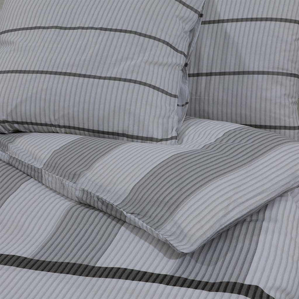 vidaXL Bed Linen Set Grey 220x240 cm Cotton