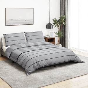 vidaXL Bed Linen Set Grey 220x240 cm Cotton
