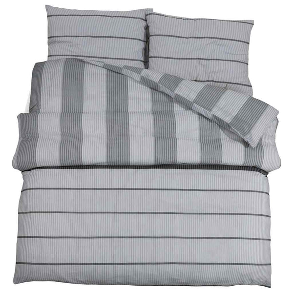 vidaXL Bed Linen Set Grey 260x240 cm Cotton