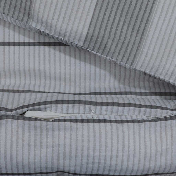 vidaXL Bed Linen Set Grey 260x240 cm Cotton