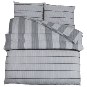 vidaXL Bedding Set Grey 135x200 cm Cotton