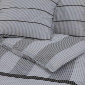 vidaXL Bedding Set Grey 155x220 cm Cotton