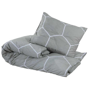 vidaXL Bed Linen Set Grey 240x220 cm Cotton