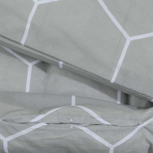 vidaXL Bed Linen Set Grey 240x220 cm Cotton