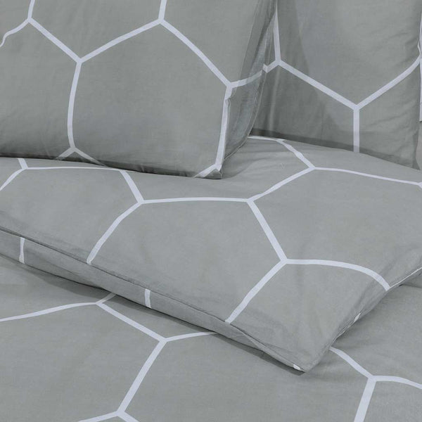 vidaXL Bed Linen Set Grey 240x220 cm Cotton
