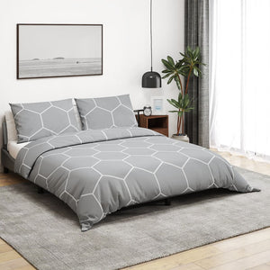 vidaXL Bed Linen Set Grey 240x220 cm Cotton