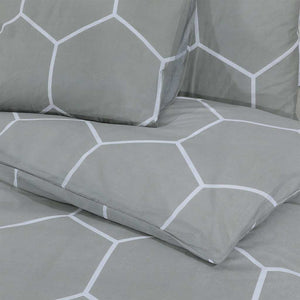 vidaXL Bed Linen Set Grey 220x240 cm Cotton